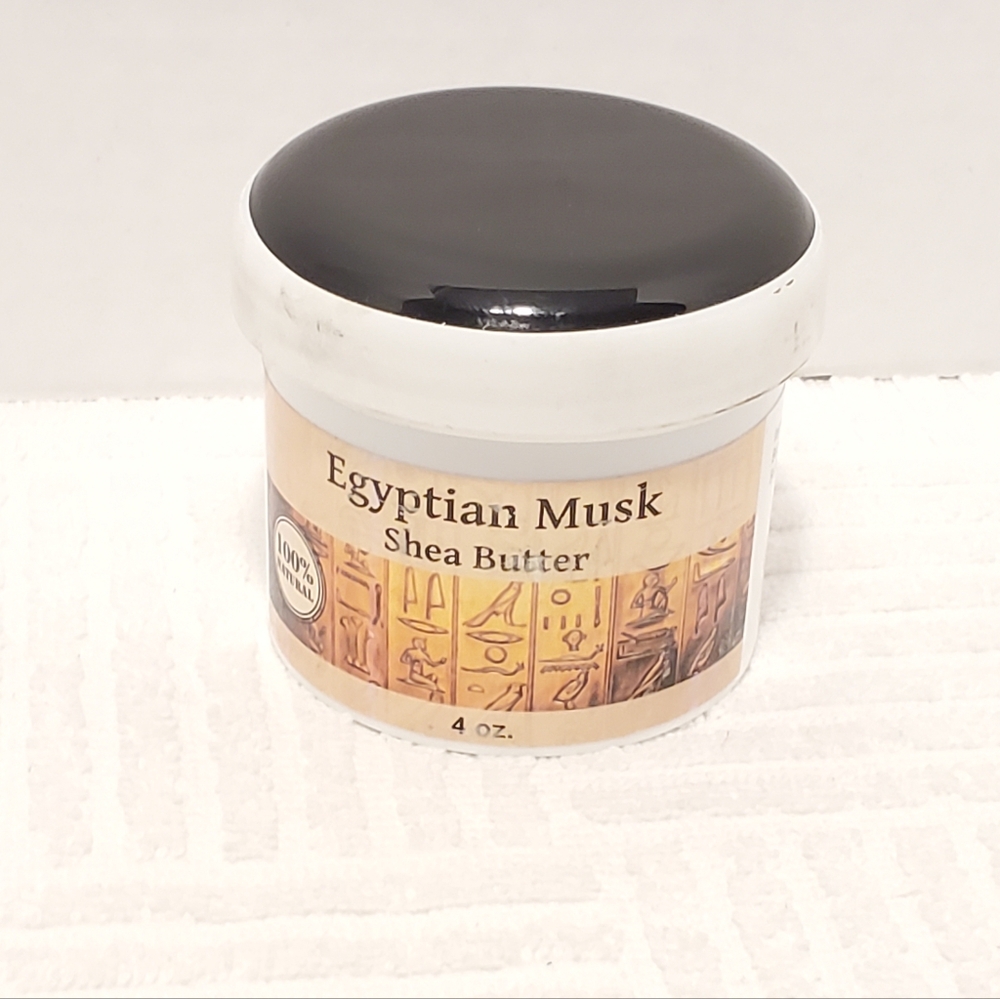 Egyptian Musk Shea Butter 4 oz Plastic Container Skin Nourishing